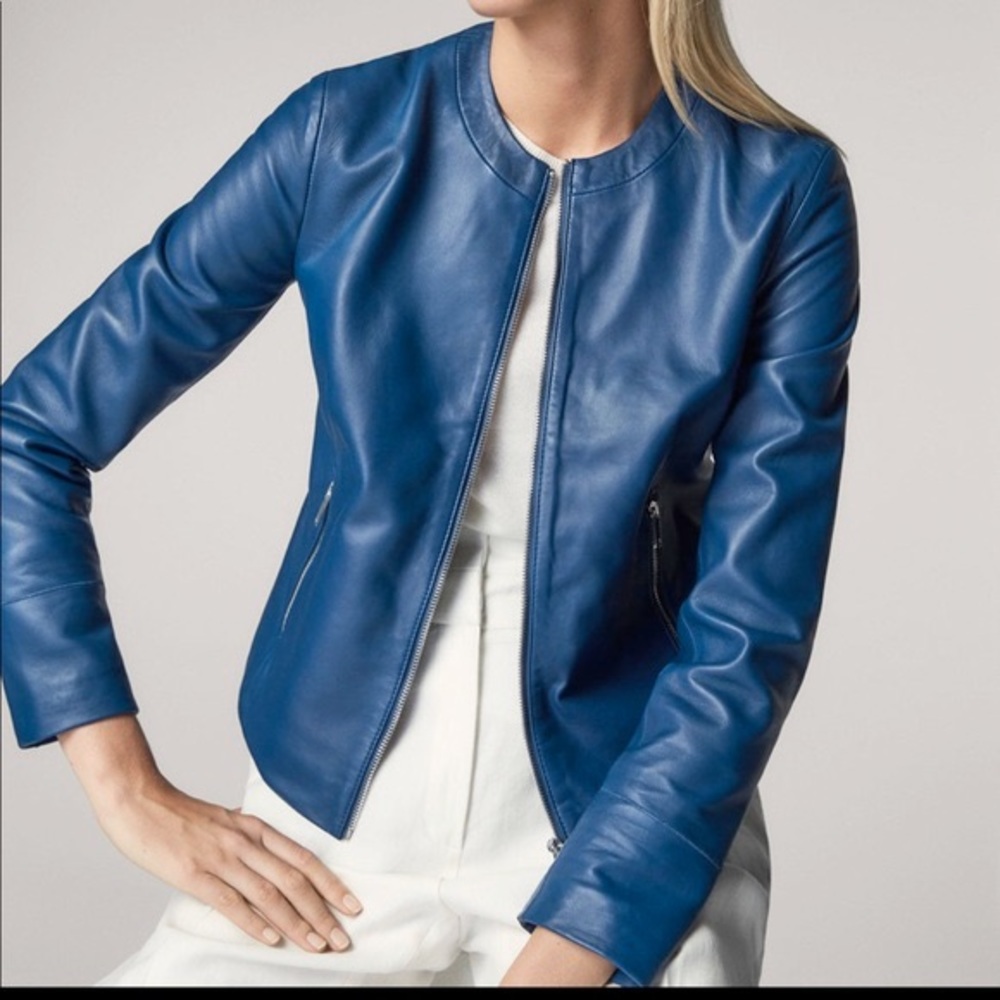 NWT Massimo Dutti Leather Jacket XS